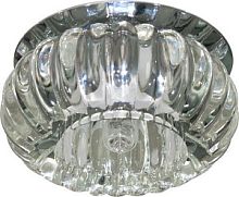 Светильник встраиваемый Италмак Ice 220 1 05 огран. стекло хром G9  картинка 